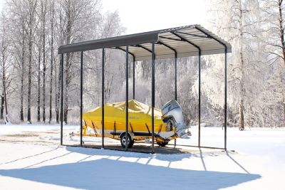 Image showing  14 ft. x 20 ft. x 14 ft. RV Carport, Charcoal