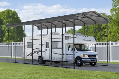 Image showing  14 ft. x 33 ft. x 14 ft. RV Carport, Charcoal