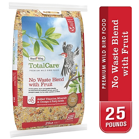 Royal Wing Total Care No Waste Blend with Fruit Wild Bird Food, 25 lb.