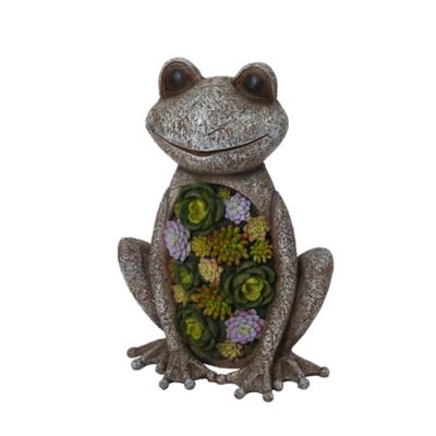 Gerson International 18.3 in. Polyresin Frog Figurine, 2393570EC