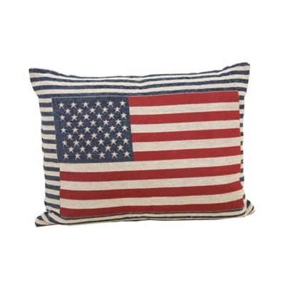 Gerson International 24 in. Patriotic Flag Throw Pillow