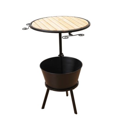 Gerson International 35.75 in. Outdoor Table with Ice Bucket