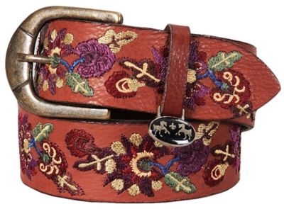 Equine Couture Women's Veronica Leather Belt, 1.5 in. W, Oak Bark, 110614-1281-L