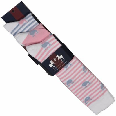 Equine Couture Whales Bamboo Knee-High Socks, 3-Pack