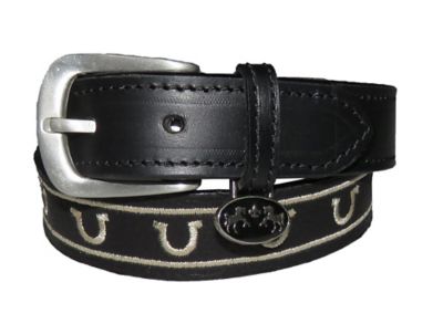 Equine Couture Kids' Lee Leather Belt, 1 in. W, Black