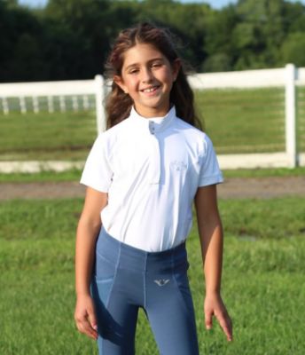 Image showing 1 th Equine Couture Unisex Kids' Cara Short-Sleeve Show Shirt