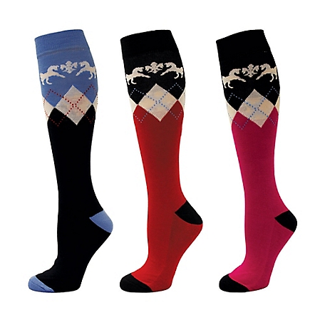 Equine Couture Women's Hadley Knee-High Socks, 3 Pair