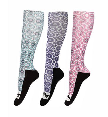 Equine Couture Women's Kelsey Padded Knee-High Boot Socks, 3 Pair