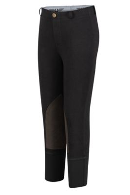 TuffRider Children's Cotton Pull-On Knee-Patch Breeches