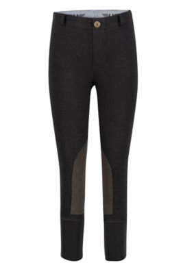 Image showing  Kids' Cotton Pull-On Knee-Patch Breeches