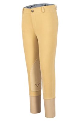 TuffRider Kids' Cotton Pull-On Knee-Patch Breeches