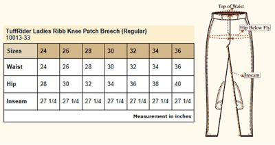 Image showing 2 th TuffRider Women's Ribbed Knee-Patch Breeches