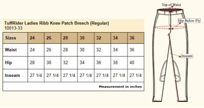 Image showing  Women's Ribbed Knee-Patch Breeches