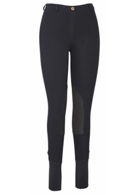 TuffRider Women's Cotton Low-Rise Pull-On Knee-Patch Breeches, UltraGripp