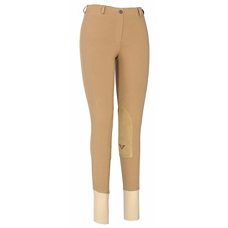 TuffRider Ladies' Cotton Lowrise Pull-On Knee Patch Breeches, 100155