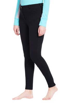 TuffRider Women's Plus-Size Cotton Pull-On Knee-Patch Breeches