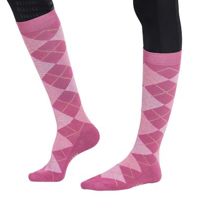 TuffRider Women's Bamboo Argyle Knee-High Socks