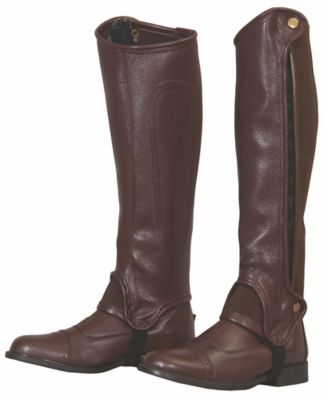 TuffRider Unisex Grippy Grain Leather Half Chaps