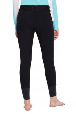 Image showing  Women's Ribbed Low-Rise Wide Waistband Knee-Patch Breeches