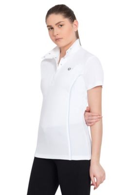 TuffRider Women's Kirby Kwik Dry Short-Sleeve Show Shirt, 2XL,White ...