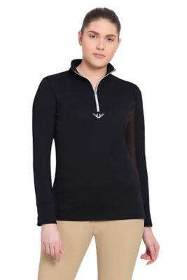 TuffRider Women's Micro Polyester Ventilated Technical Long-Sleeve Sport Shirt