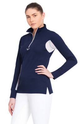 TuffRider Women's Micro Polyester Ventilated Technical Long-Sleeve Sport Shirt