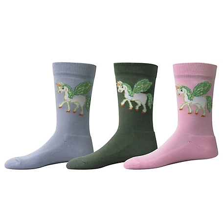 TuffRider Unisex Kids' Unicorn Socks, 3 Pair