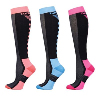 TuffRider Women's Ventilated Knee Hi Socks, 3 pk.