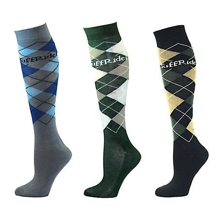 TuffRider Argyle Knee-High Socks, 3-Pack