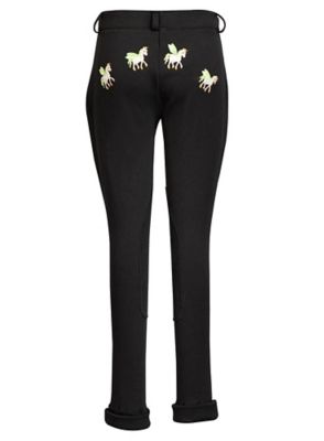 Image showing  Kids' Unicorn Unifleece Pull-On Stretch Fleece Knee-Patch Winter Jodhpurs