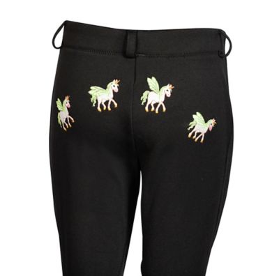 Image showing  Kids' Unicorn Unifleece Pull-On Stretch Fleece Knee-Patch Winter Jodhpurs