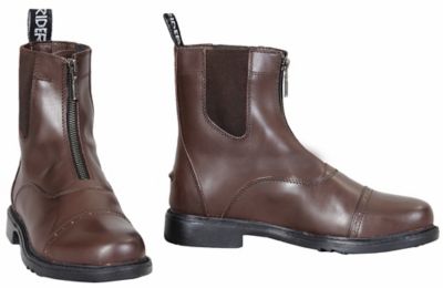 TuffRider Women's Baroque Front-Zip Paddock Boots with Metal Zipper