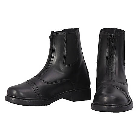 Horze Wexford Women's Front Zip Synthetic Leather Paddock Riding Boots 