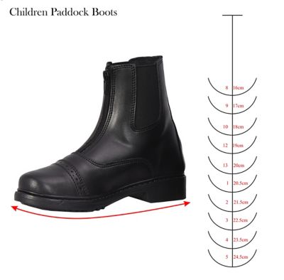 TuffRider Childrens Starter Front Zip Paddock Boots Black 9 