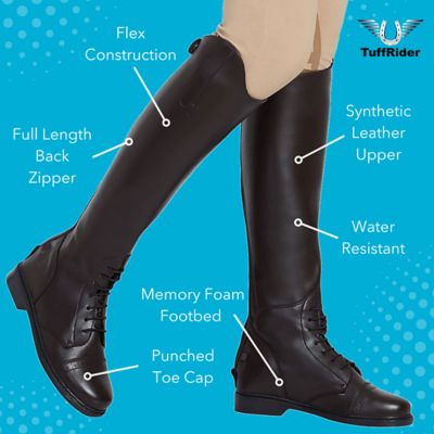 Image showing 3 th TuffRider Women's Starter Synthetic Leather Back-Zip Field Boots