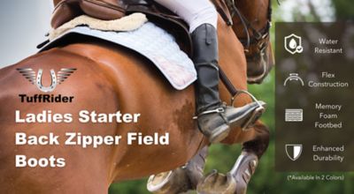 Image showing 4 th TuffRider Women's Starter Synthetic Leather Back-Zip Field Boots