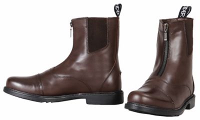 TuffRider Men's Baroque Front Zip Paddock Boots with Metal Zipper