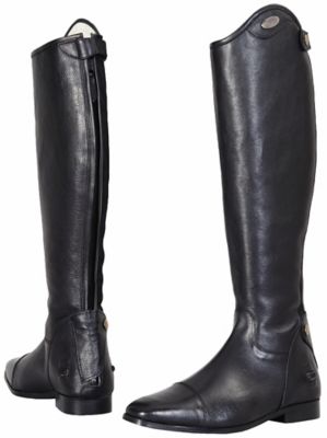 tall black leather dress boots