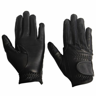Image showing  Kids' Stretch Leather Riding Gloves