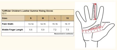 Image showing  Kids' Stretch Leather Riding Gloves