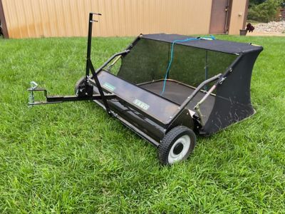 Image showing  Tow-Behind 38 in. 12.5 cu. ft. Quick-Assembly Lawn Sweeper