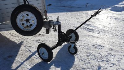 Image showing  1,000 lb. Capacity Heavy-Duty 2-in-1 Adjustable Height Trailer Dolly