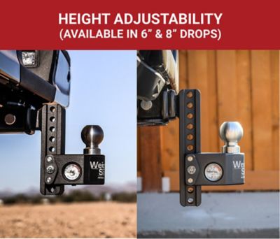 Image showing  Steel Adjustable Drop Hitch - 8 in. Drop & 2 in. Shank with Hitch Pin Lock
