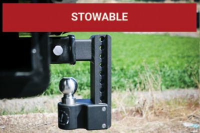 Image showing 6 th Weigh Safe Steel Adjustable Drop Hitch - 8 in. Drop & 2.5 in. Shank w/Hitch Pin Lock
