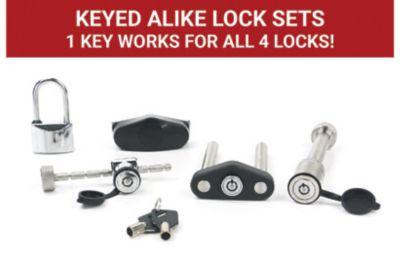 Image showing 7 th Weigh Safe Steel Adjustable Drop Hitch - 8 in. Drop & 2.5 in. Shank w/Hitch Pin Lock