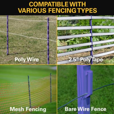 Image showing 7 th Fi-Shock 4 ft. Step-In Fence Post for Fence Wire and Polytape Up to 2 in. W, Purple