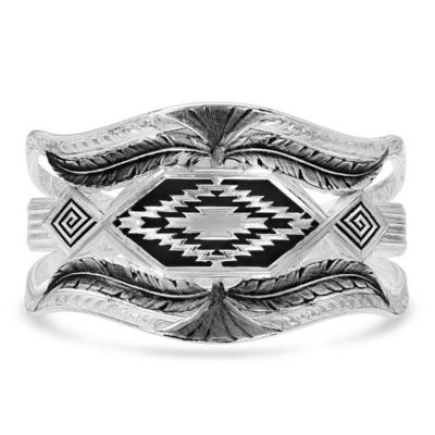 Montana Silversmiths Women's Courage and Strength Feather Cutout Cuff Bracelet, Silver