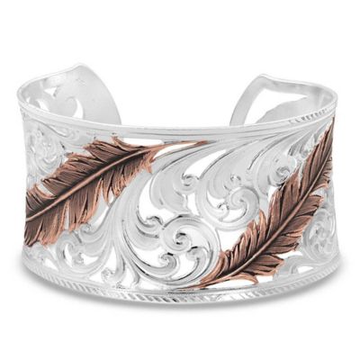 Montana Silversmiths Heavenly Whispers Feather Cuff Bracelet, BC4341RG