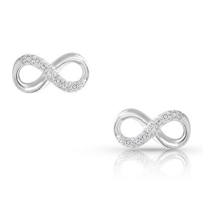 Montana Silversmiths Shine Infinity Post Earrings, Silver