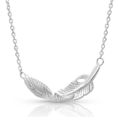 Montana Silversmiths Turning Feather Pendant Necklace, NC4493